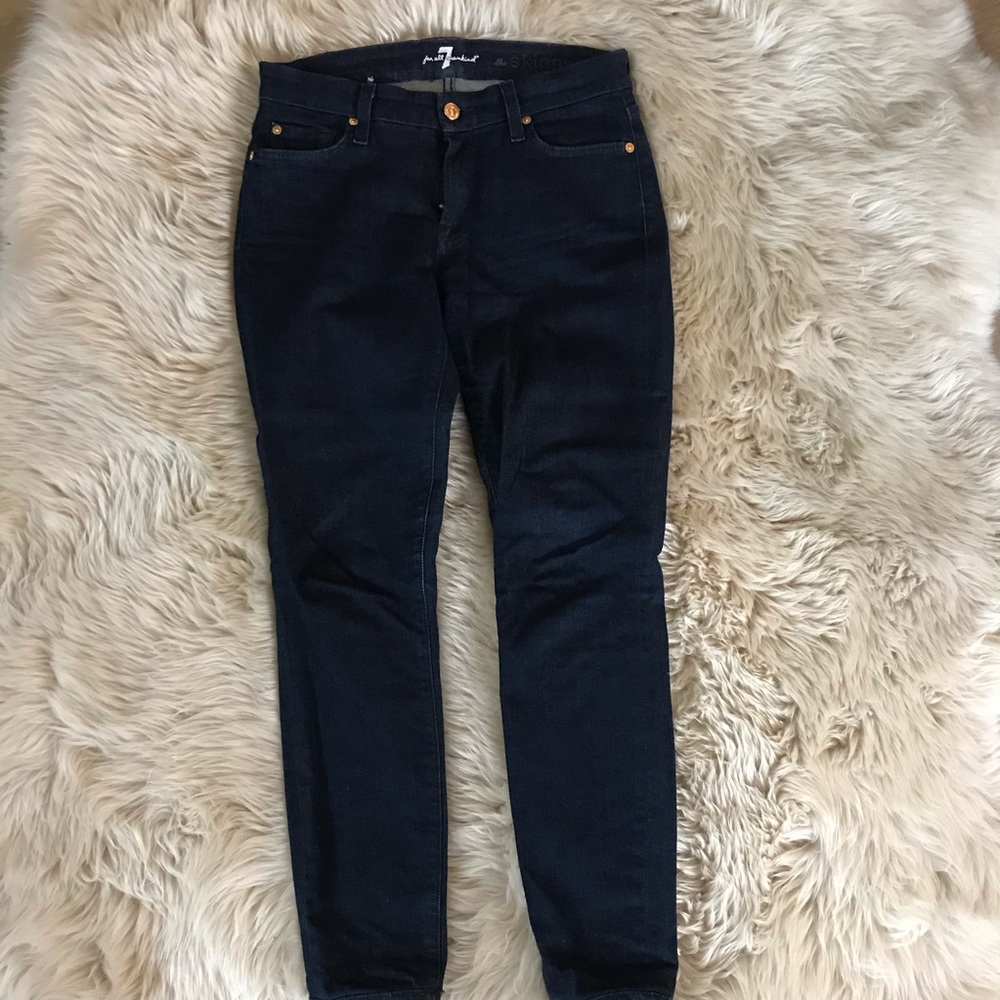 Seven for all Mankind dark wash skinny jeans